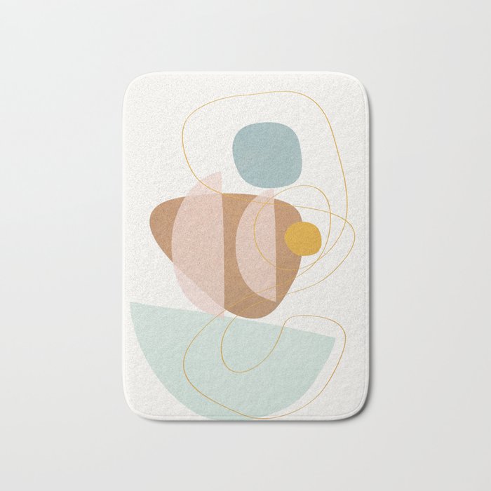 Soft Abstract Shapes 13 Bath Mat Gallery Image 1
