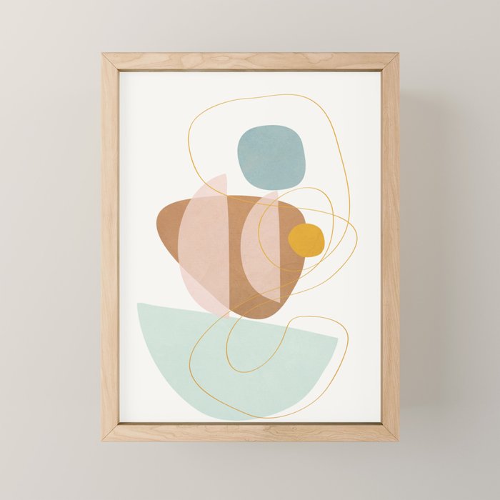 Soft Abstract Shapes 13 Mini Art Print Gallery Image 1