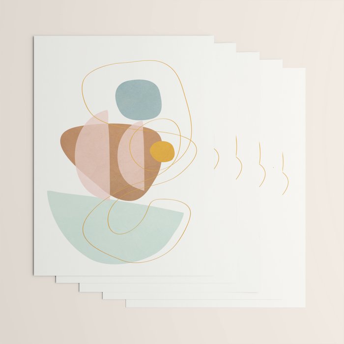 Soft Abstract Shapes 13 Wrapping Paper Gallery Image 3