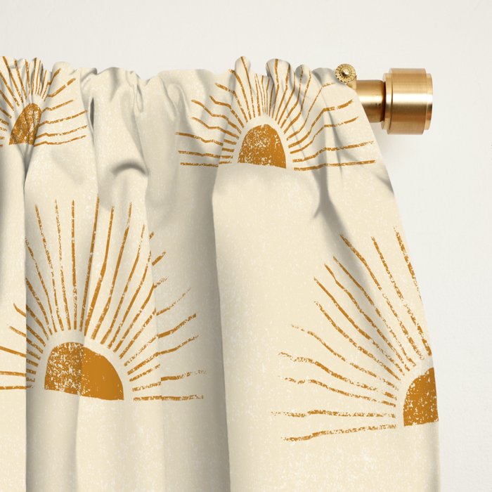 Sunrise - Desert Gold and Cream Window Curtain Gallery Image 2