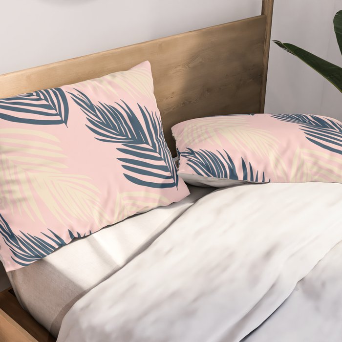 Pink Palms Pillow Sham Gallery Image 2