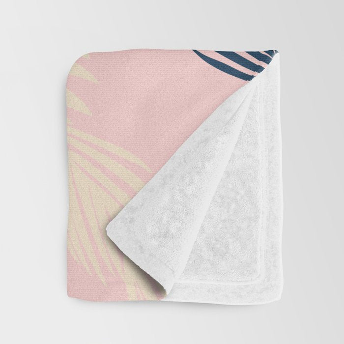Pink Palms Throw Blanket Gallery Image 3