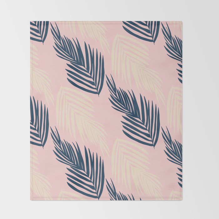 Pink Palms Throw Blanket Gallery Image 2