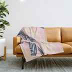 Pink Palms Throw Blanket Gallery Image 1