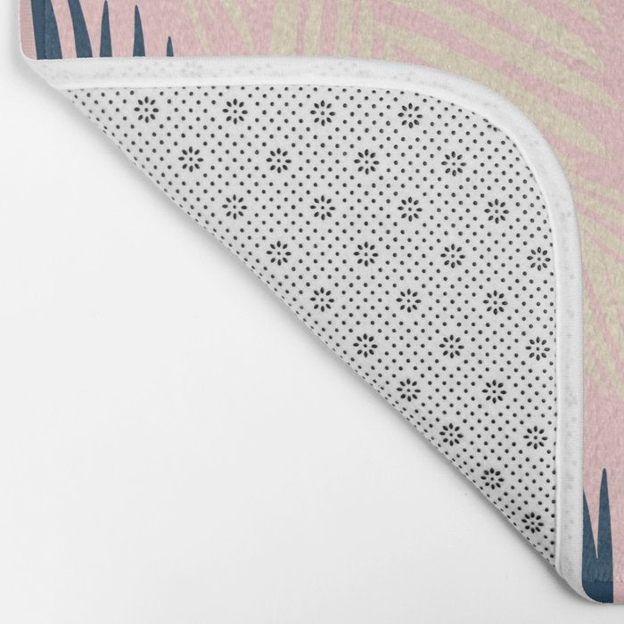 Pink Palms Bath Mat Gallery Image 2