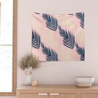 Pink Palms Wall Tapestry Gallery Image 2