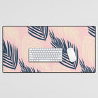 Pink Palms Desk Mat Gallery Image 1