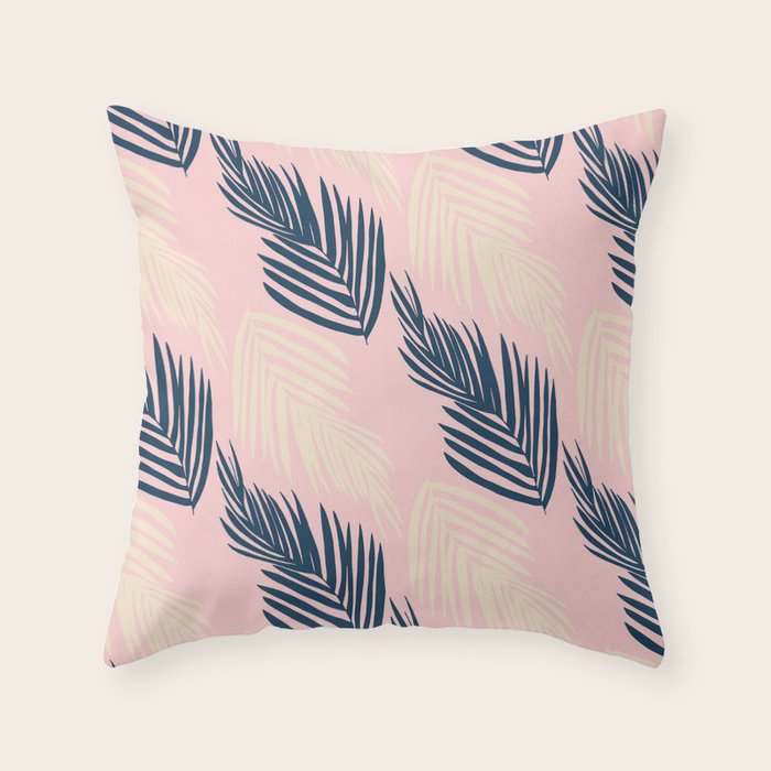 Pink Palms Throw Pillow Gallery Image 6