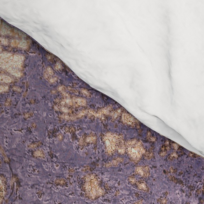 Purple and Copper Glamour Ink  Marble Texture Comforter Gallery Image 4