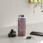 Purple and Copper Glamour Ink  Marble Texture Water Bottle Gallery Image 4