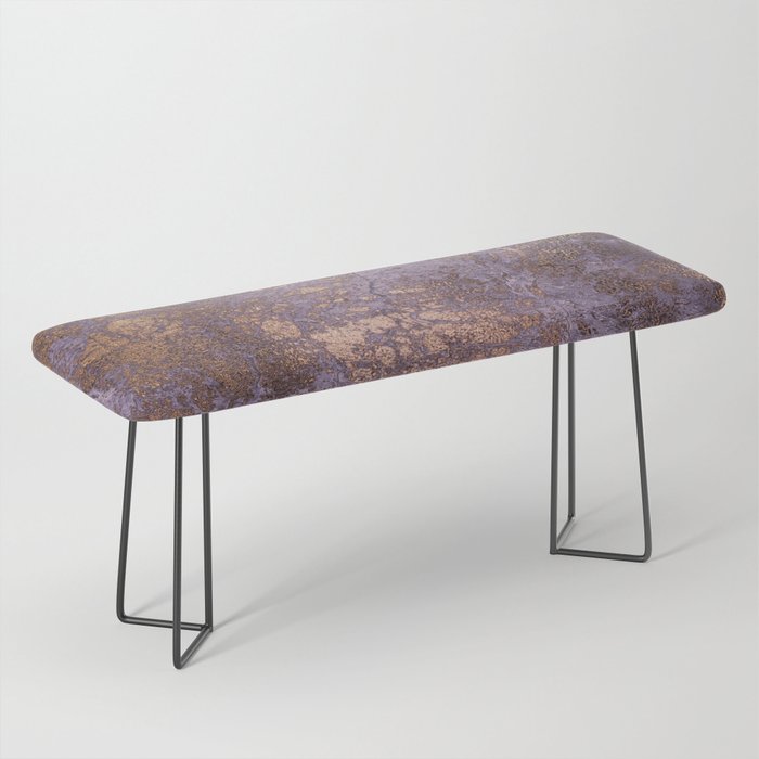 Purple and Copper Glamour Ink  Marble Texture Bench Gallery Image 1