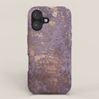 Purple and Copper Glamour Ink  Marble Texture iPhone Case Gallery Image 1