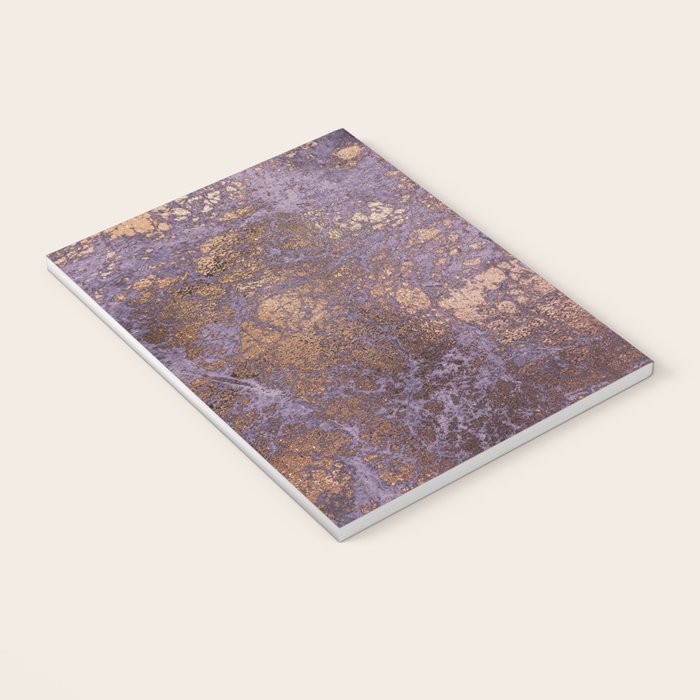Purple and Copper Glamour Ink  Marble Texture Notebook Gallery Image 3