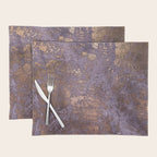 Purple and Copper Glamour Ink  Marble Texture Placemat Gallery Image 1