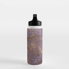 Purple and Copper Glamour Ink  Marble Texture Water Bottle Gallery Image 3