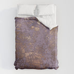 Purple and Copper Glamour Ink  Marble Texture Duvet Cover Gallery Image 6