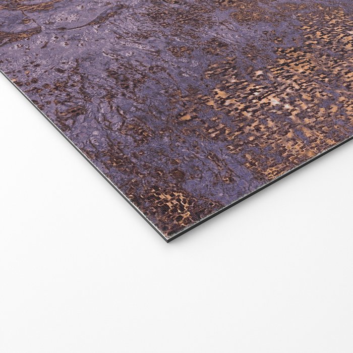 Purple and Copper Glamour Ink  Marble Texture Welcome Mat Gallery Image 2