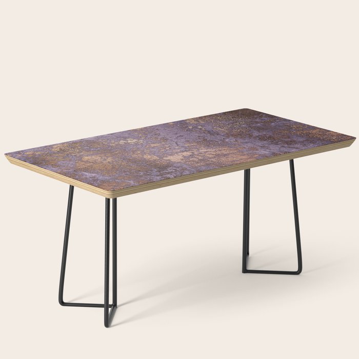 Purple and Copper Glamour Ink  Marble Texture Coffee Table Gallery Image 1