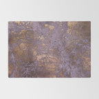 Purple and Copper Glamour Ink  Marble Texture Rug Gallery Image 2