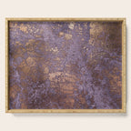 Purple and Copper Glamour Ink  Marble Texture Serving Tray Gallery Image 1