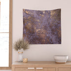 Purple and Copper Glamour Ink  Marble Texture Wall Tapestry Gallery Image 2