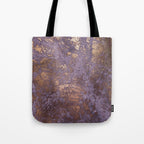 Purple and Copper Glamour Ink  Marble Texture Tote Bag Gallery Image 1