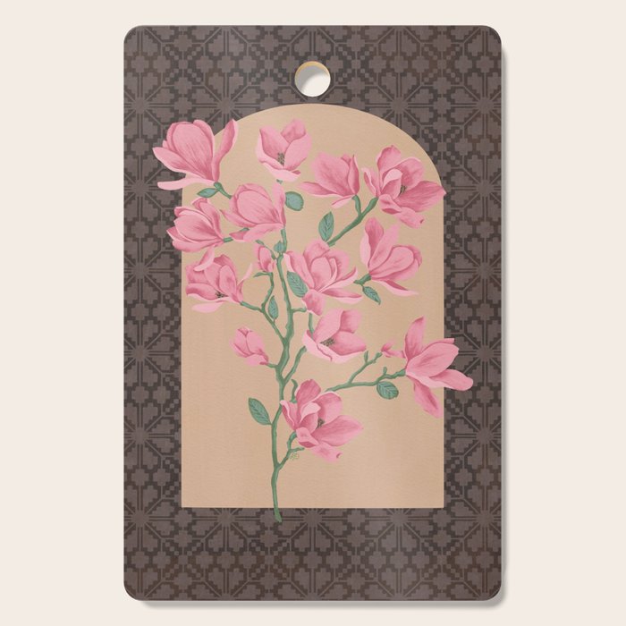 Magnolia Branch and Vintage Pattern Cutting Board Gallery Image 1