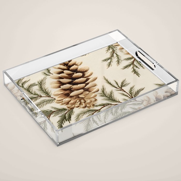 Pinecone Enchantment Acrylic Tray Gallery Image 1