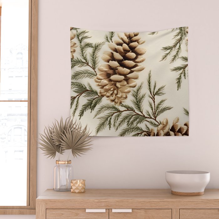 Pinecone Enchantment Wall Tapestry Gallery Image 2