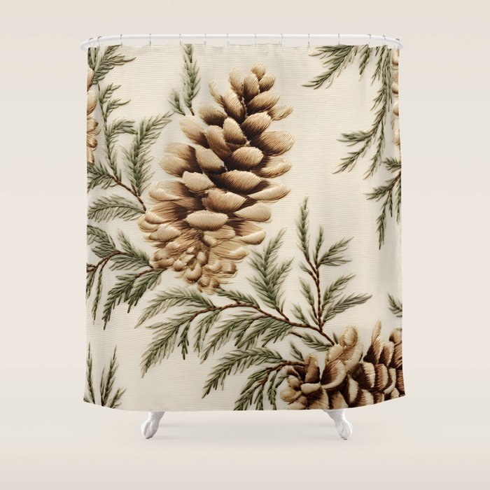 Pinecone Enchantment Shower Curtain Gallery Image 1