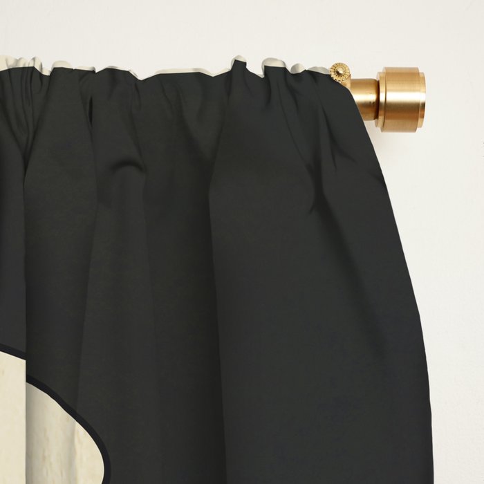 Modern Abstract Contrast - Noir Window Curtain Gallery Image 2