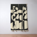 Modern Abstract Contrast - Noir Window Curtain Gallery Image 3
