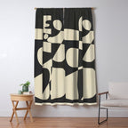Modern Abstract Contrast - Noir Window Curtain Gallery Image 5