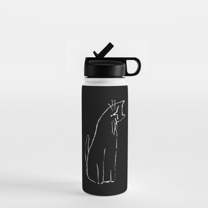 Curious cat impression Water Bottle Gallery Image 1