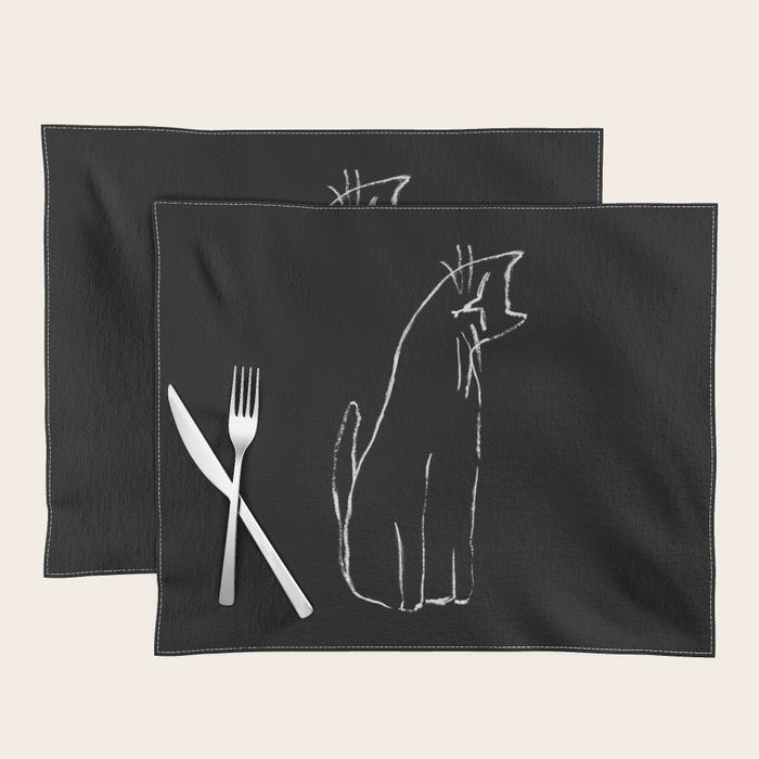 Curious cat impression Placemat Gallery Image 1