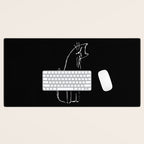Curious cat impression Desk Mat Gallery Image 1