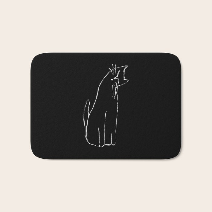 Curious cat impression Bath Mat Gallery Image 1
