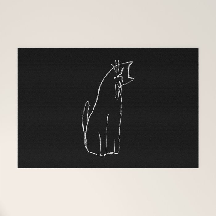 Curious cat impression Welcome Mat Gallery Image 1