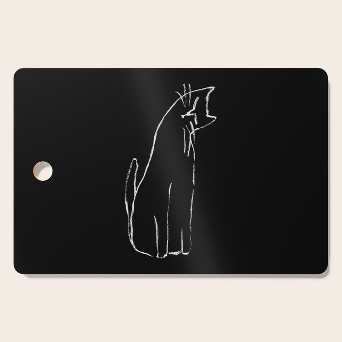 Curious cat impression Cutting Board Gallery Image 1