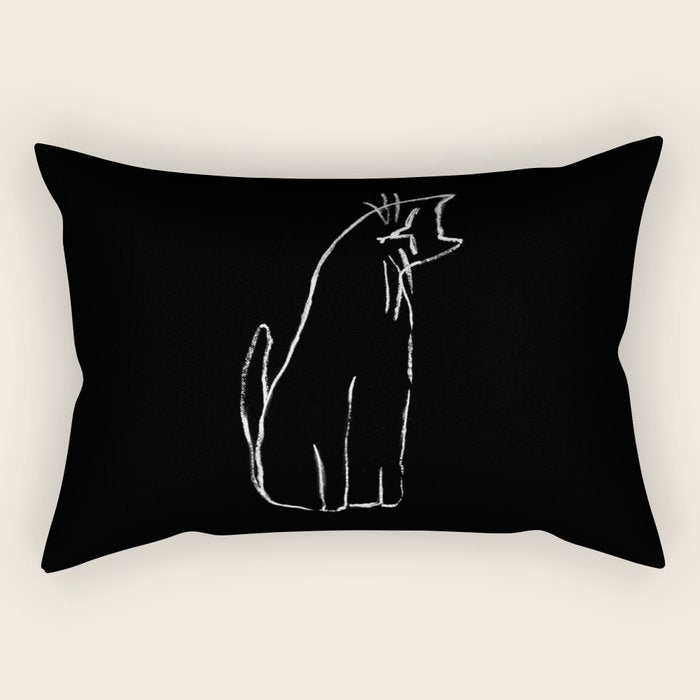 Curious cat impression Rectangular Pillow Gallery Image 2