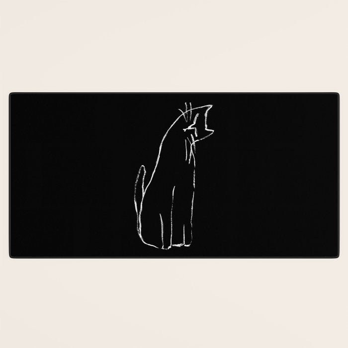 Curious cat impression Desk Mat Gallery Image 3