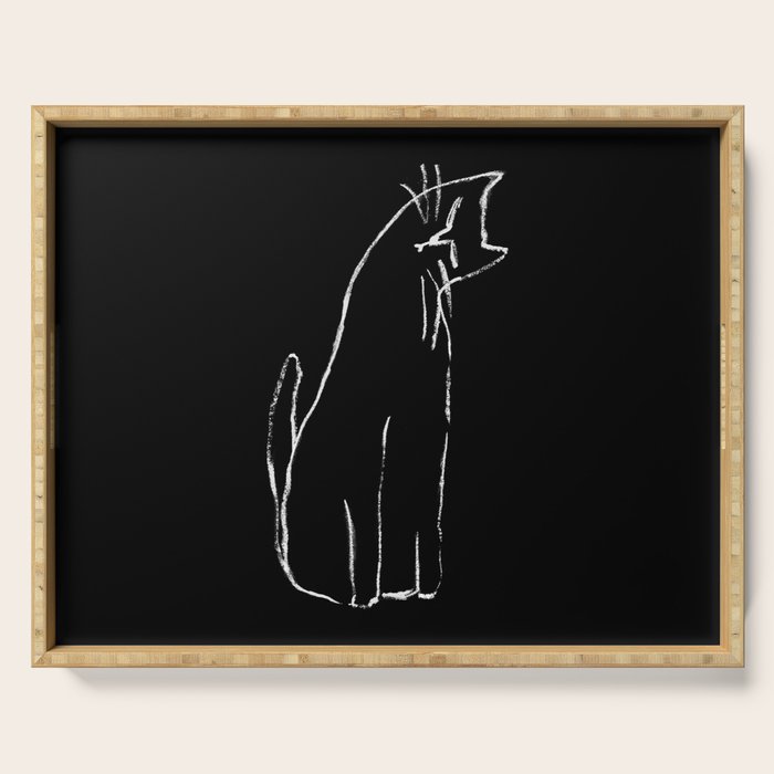 Curious cat impression Serving Tray Gallery Image 1