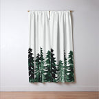 Foggy Pine Trees 2 Window Curtain Gallery Image 3