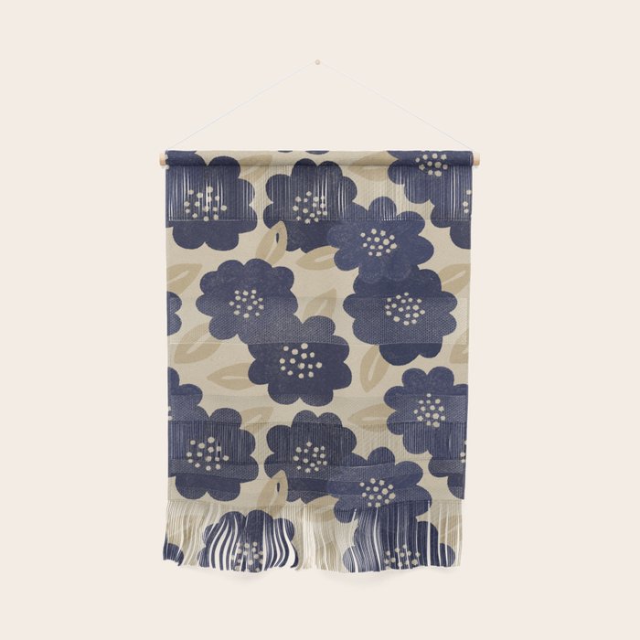 Blue Flower Pattern Wall Hanging Gallery Image 1