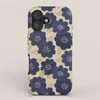 Blue Flower Pattern iPhone Case Gallery Image 1