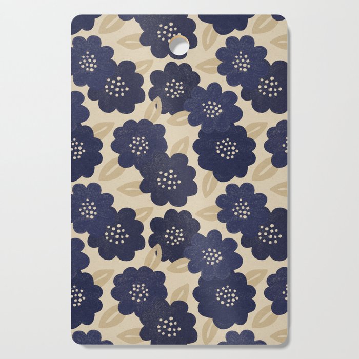 Blue Flower Pattern Cutting Board Gallery Image 1