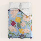 Poppy Garden Blue Duvet Cover Gallery Image 6