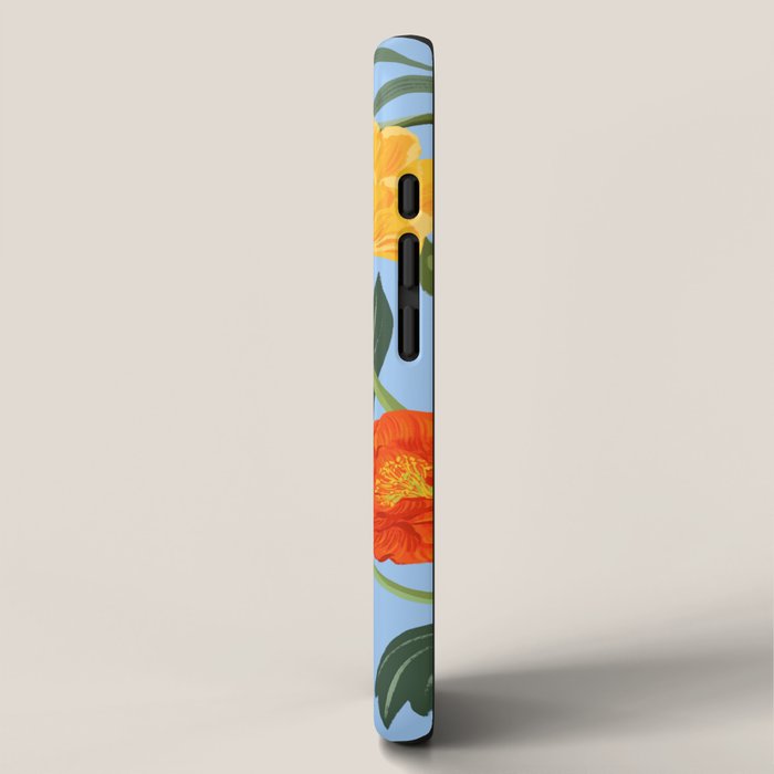 Poppy Garden Blue iPhone Case Gallery Image 2