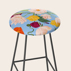 Poppy Garden Blue Stool Gallery Image 2