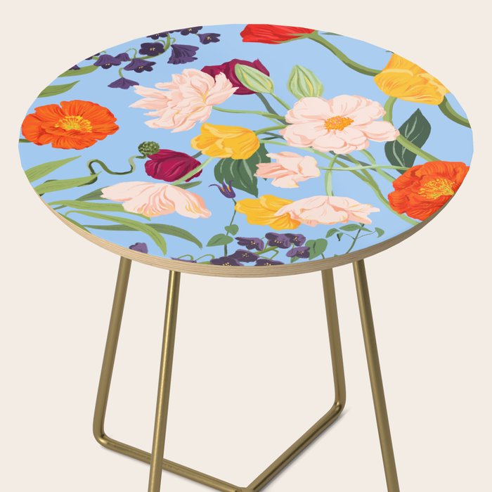 Poppy Garden Blue Side Table Gallery Image 2